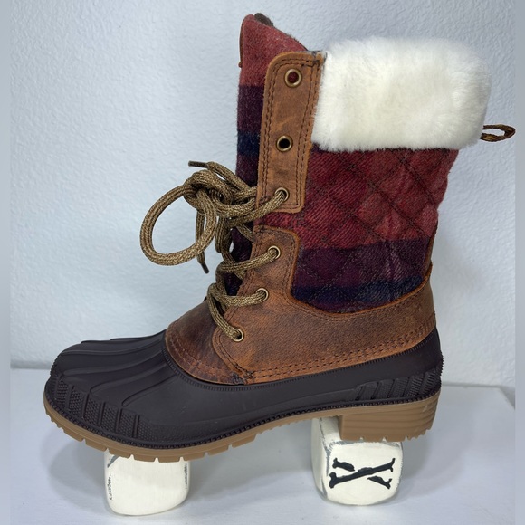 Kamik Sienna 2 Women's Waterproof Cuff Plaid Wool Winter Snow Boots Size 8 - Picture 7 of 15
